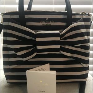 Kate Spade Handbag Stripe with Bow - Classic